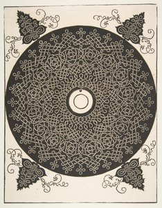 Der vierte Knoten. Verschlungener Rundel mit einem runden Medaillon in der Mitte, vor 1521
