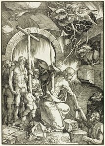 Die Höllenfahrt Christi - Christus im Limbus, Platte neun aus Die Große Passion von Albrecht Dürer