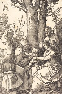 Die Heilige Familie mit Joachim und Anna unter einem Baum, 1511 von Albrecht Dürer
