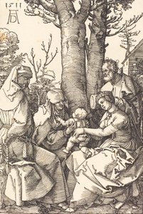 Die Heilige Familie mit Joachim und Anna unter einem Baum, 1511 von Albrecht Dürer