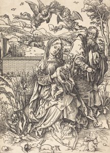 Die Heilige Familie mit den drei Hasen von Albrecht Dürer