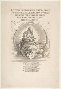 Die Madonna auf der Mondsichel, Frontispiz zu Das Leben der Jungfrau, ca. 1511