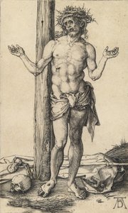 Der Schmerzensmann mit ausgestreckten Armen, ca. 1500 von Albrecht Dürer