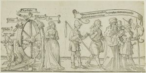 Der Michelfeldt-Wandteppich (Allegorie auf soziale Ungerechtigkeit), erster Teil von drei von Albrecht Dürer