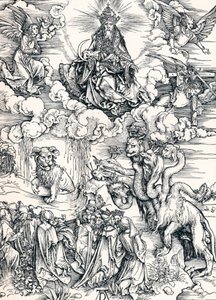 Das siebenköpfige Tier und das Tier mit Lammhörnern von Albrecht Dürer