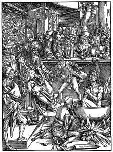 Die Folterung des heiligen Johannes des Evangelisten, 1498 von Albrecht Dürer