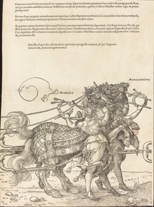 Der Triumphwagen von Maximilian I (Der große Triumphwagen) [Platte 7 von 8]