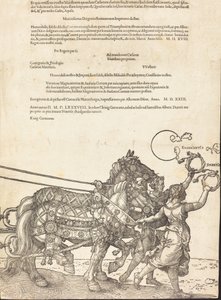 Der Triumphwagen von Maximilian I Der große Triumphwagen [Tafel 8 von 8], 1523 lateinische Ausgabe