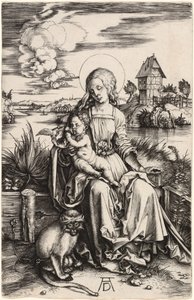 Die Jungfrau und das Kind mit dem Affen von Albrecht Dürer