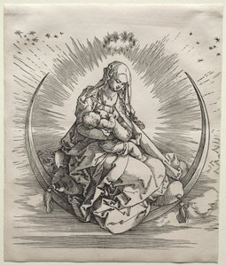 Die Jungfrau auf einer Mondsichel von Albrecht Dürer