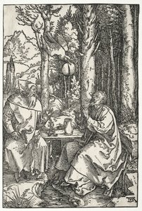 Der Besuch des Heiligen Antonius bei Paulus dem Einsiedler, ca. 1504 von Albrecht Dürer