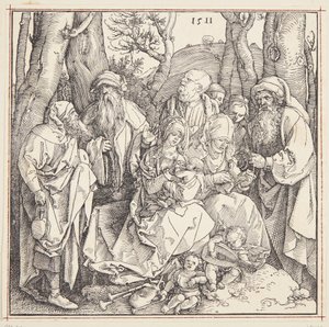 Die heilige Verwandtschaft mit Engeln von Albrecht Dürer
