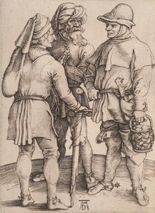 Drei Bauern im Gespräch, 1497-1498 von Albrecht Dürer
