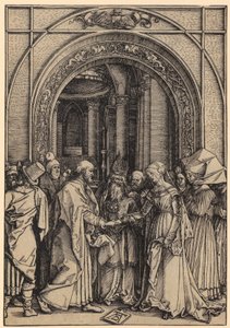 Verlobung Mariens, Blatt 7 der Folge "Das Marienleben"