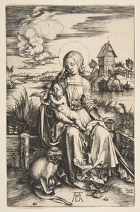 Jungfrau und Kind mit dem Affen, ca. 1498 von Albrecht Dürer