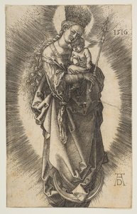 Jungfrau auf der Mondsichel mit Zepter und Sternenkrone von Albrecht Dürer