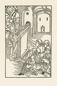 Ein Lehrer mit vier Schülern von Albrecht Dürer or Duerer