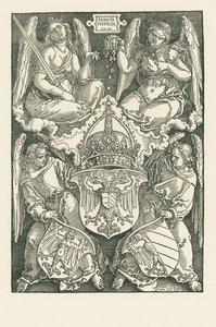 Allegorie mit dem Wappen des Reiches und der Stadt Nürnberg von Albrecht Dürer or Duerer