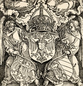 Wappen des Heiligen Römischen Reiches, von Albrecht Dürer, Stich, Deutschland von Albrecht Dürer
