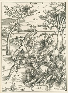 Herkules, um 1496 (Holzschnitt) von Albrecht Dürer or Duerer