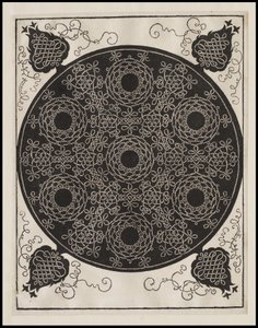 Vierter Knoten, 7 kreisförmige Knotengruppen mit schwarzen Zentren, ca. 1506