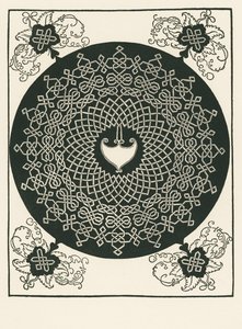 Knoten mit herzförmigem Mittelstück und eckigem Muster von Albrecht Dürer or Duerer
