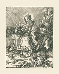 Madonna auf einer grünen Wiese mit St. Joseph und St. Anna von Albrecht Dürer or Duerer