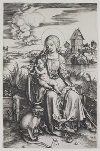 Madonna mit dem Affen, um 1498 von Albrecht Dürer or Duerer