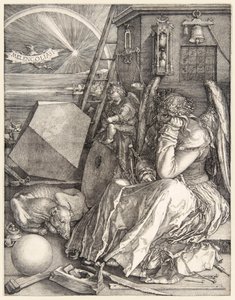 Melencolia I von Albrecht Dürer (1471-1528), eines seiner 3 Meisterstiche, vollendet 1514 von Albrecht Dürer