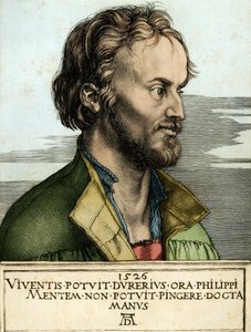 Porträt von Filippo Melantone (Stich) von Albrecht Dürer