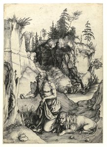 Der reuige Heilige Hieronymus, um 1497 (Kupferstich) von Albrecht Dürer