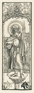Heiliger Sebald auf der Säule, um 1501 von Albrecht Dürer or Duerer