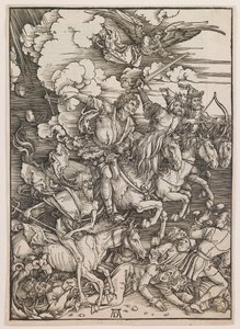 Die vier Reiter der Apokalypse, aus "Die Apokalypse", um 1497-98 von Albrecht Dürer or Duerer