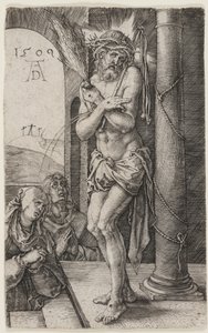Der Mann der Schmerzen steht an der Säule