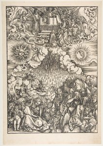 Die Öffnung des fünften und sechsten Siegels, aus der Apokalypse von Albrecht Dürer
