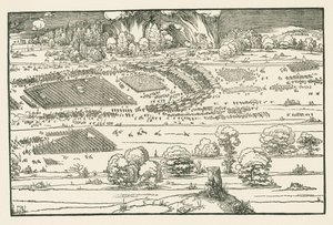 Die Belagerung einer Festung. Rechter Block von Albrecht Dürer or Duerer