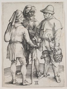 Drei Bauern im Gespräch, ca. 1497 von Albrecht Dürer or Duerer