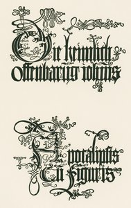 Titel der deutschen Ausgabe von 1498: Die heimlich offenbarung iohannis von Albrecht Dürer or Duerer