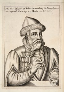 Johannes Gutenberg, Veröffentlichung 1683 (Gravur) von Albrecht Mentz