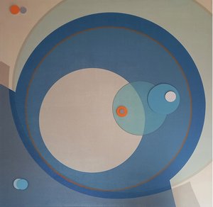 Geschichtete blaue Geometrie von Alejandra Winkhaus