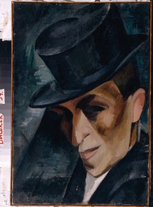 Porträt eines Mannes mit Zylinder von Aleksandr Aleksandrovich Osmerkin