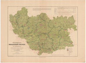 Karte der Bevölkerung des Gouvernements Wolhynien nach Konfessionen, 1864