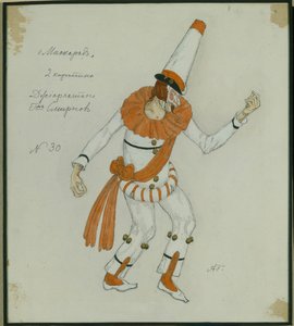 Kostümentwurf für das Stück Der Maskenball von M. Lermontov, 1917 von Aleksandr Jakovlevic Golovin