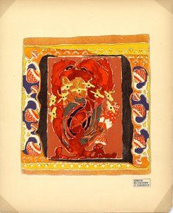 Entwurf für einen Teppich, Verleger M. K. Tenisheva und S. I. Mamontov, 1900er Jahre von Aleksandr Jakovlevic Golovin