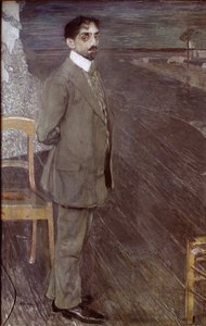 Porträt von Mikhail Kuzmin, 1910