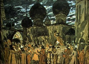 Bühnenbild für eine Theaterproduktion, 1901 von Aleksandr Jakovlevic Golovin