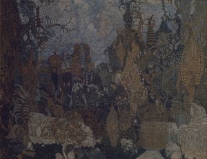 Bühnenbild für das Ballett Der Feuervogel von I. Strawinsky, 1910