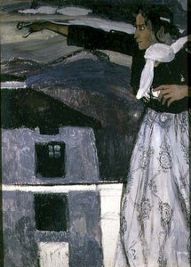 Frau in Grau von Aleksandr Jakovlevic Golovin