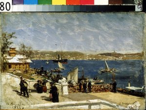 Spaziergang am Ufer in Sewastopol von Aleksandr Karlovich Beggrov