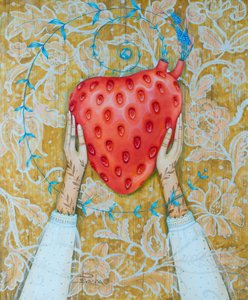 Pflegendes Erdbeerherz